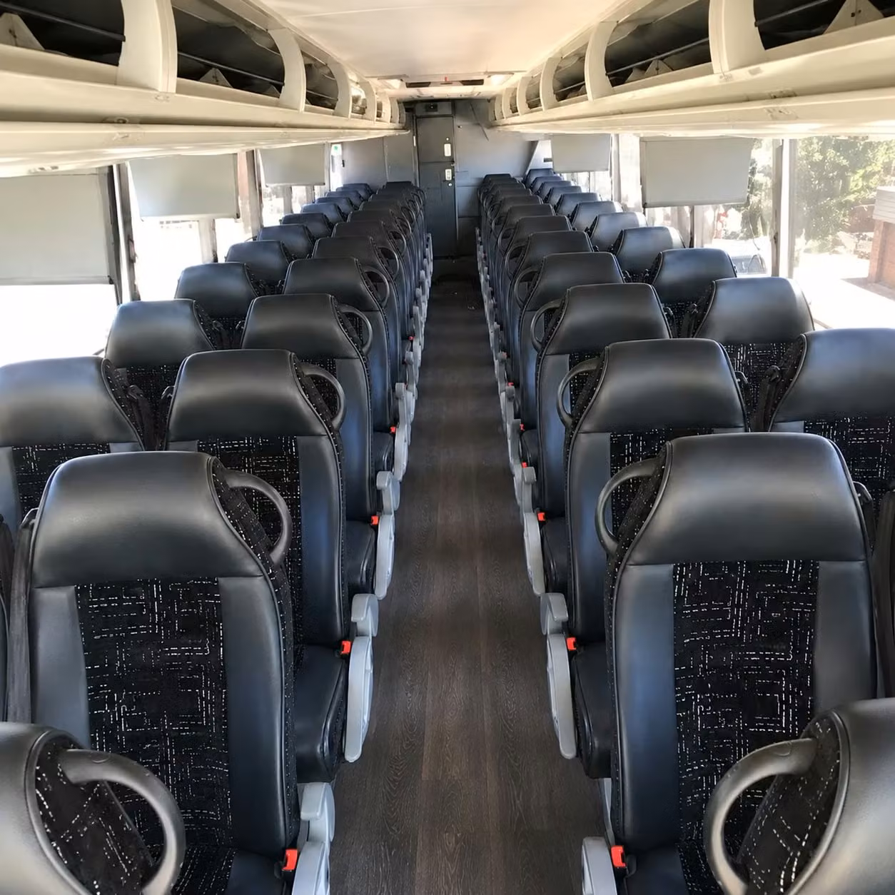 56 passenger charter bus inside